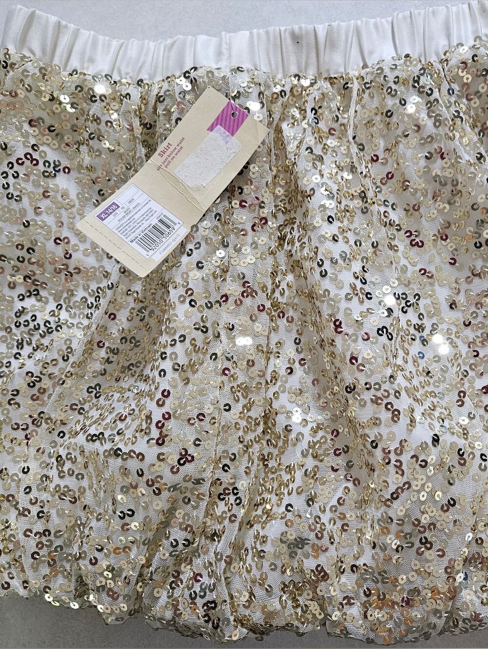 Vintage NWT Cherokee Holiday Sequined Skirt Girls XL 14/16